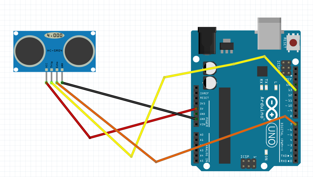 Now Connect Ultrasonic Sensor to the Microcontroller