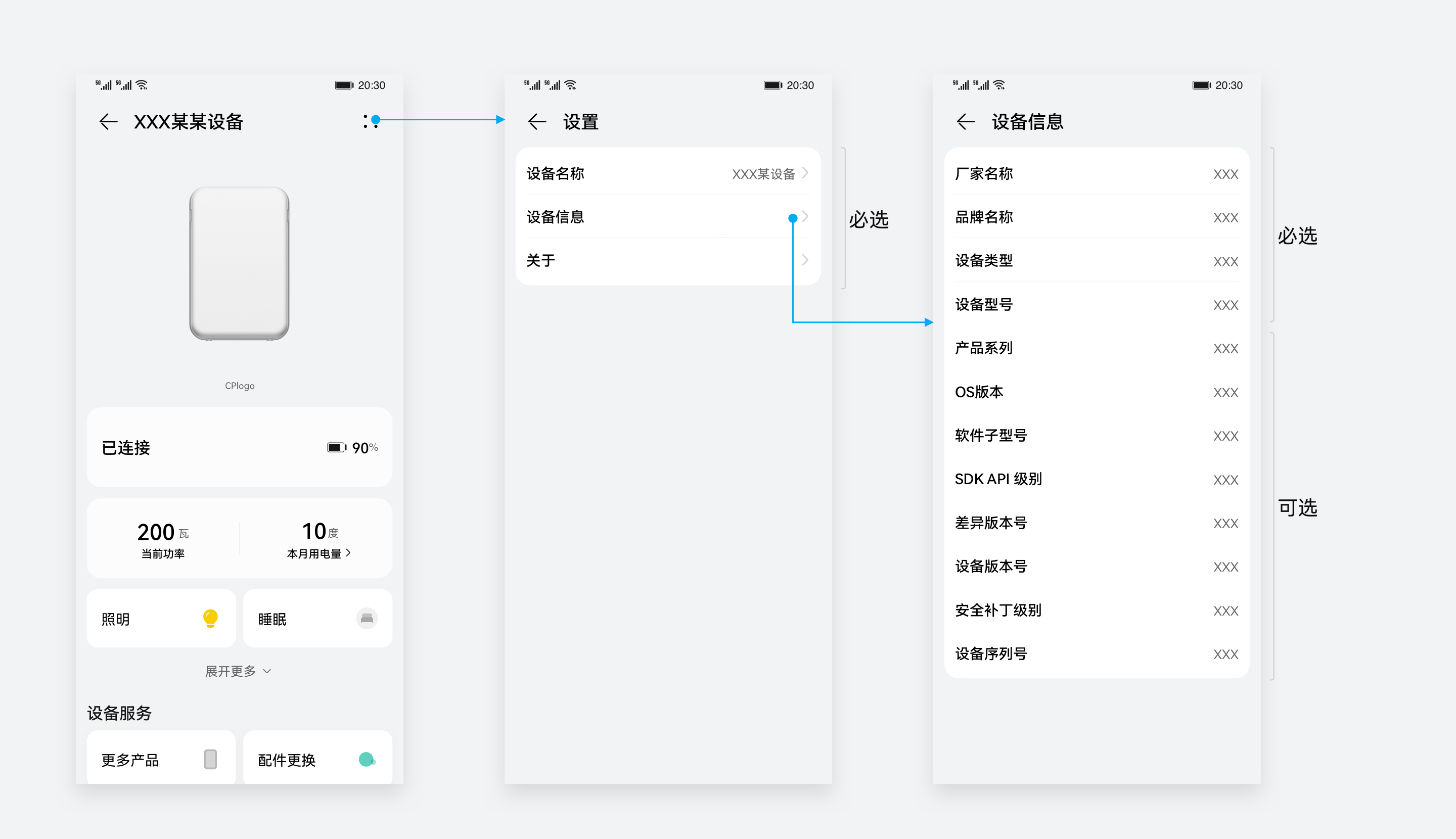 鸿蒙智联 HarmonyOS Connect 设备服务界面样式