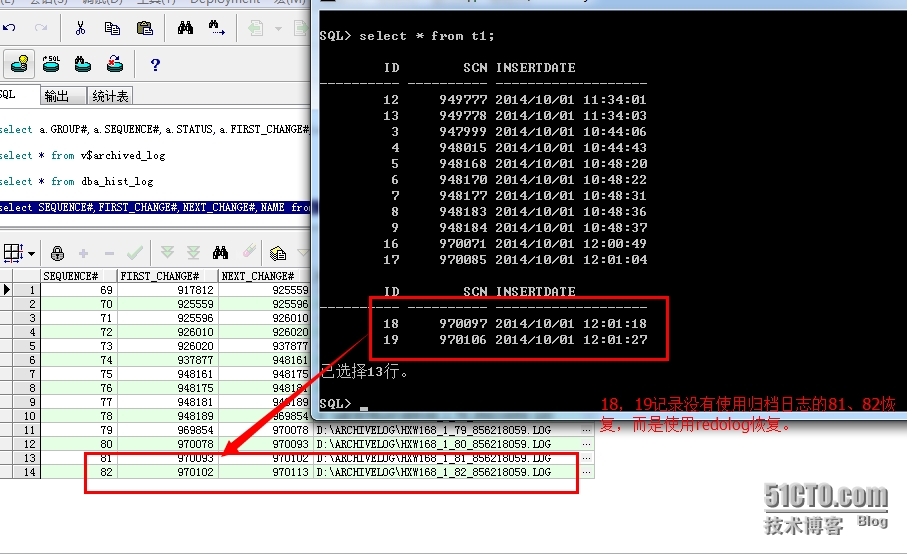 oracle scn 恢复数据,【oracle】摸拟故障 - 数据文件丢失恢复，SCN的作用。