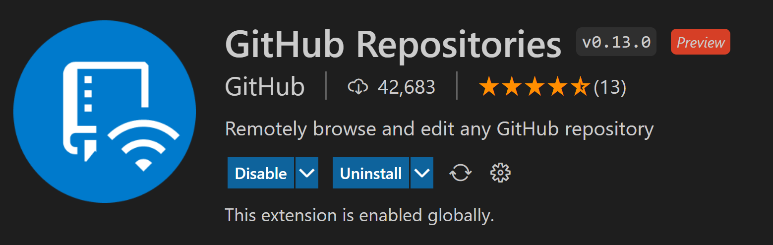 GitHub 存储库扩展
