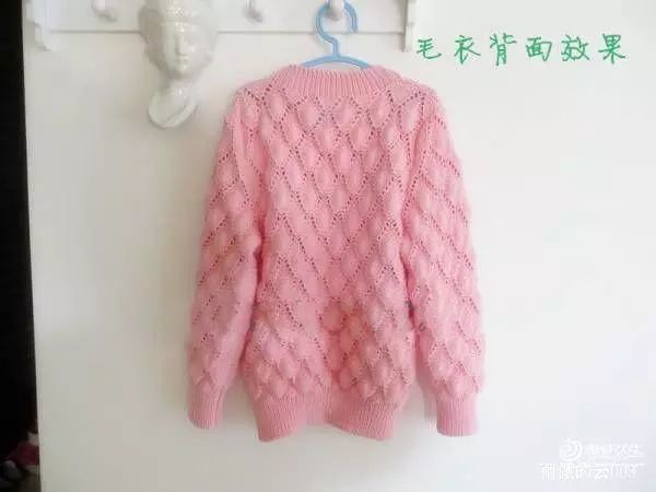 女士细线毛衣起多少针_甜美可爱的女童鱼鳞花大翻领毛衣编织,附教程与