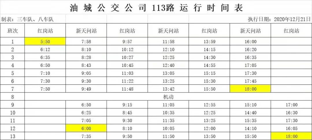 運行時間21日起我市這6條公交線路將調整運行時間附時間表