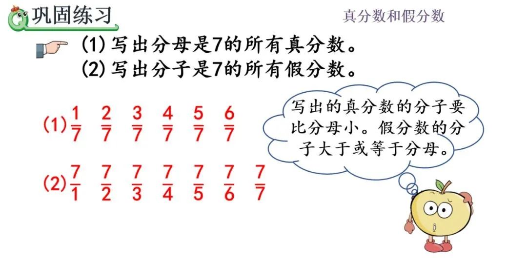 分数怎么化成带分数_五年级数学下册 | 第4单元假分数化成整数或带分数的方法（P5456）...-CSDN博客