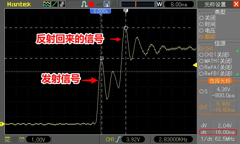 使用示波器测量导线长度