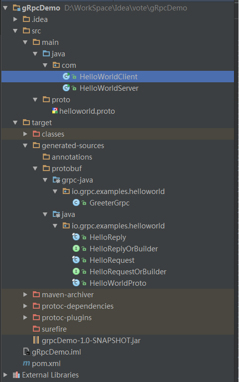 grpc java helloworld 简单demo实现_protocol