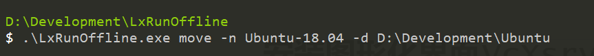 %LxRunOffline_Home%/LxRunOffline.exe move -n 第4步结果 -d 保存目录