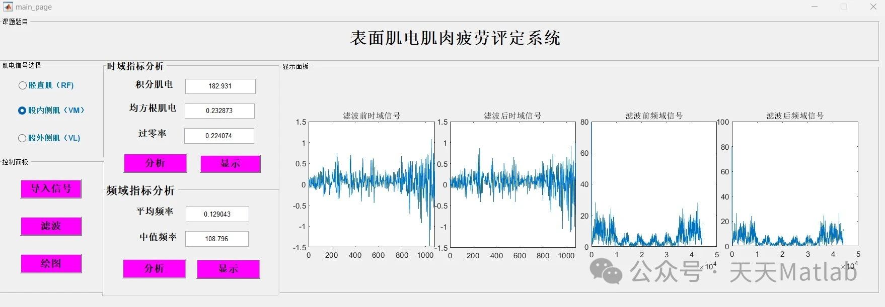 【肌电信号】表面肌电信号emg肌肉疲劳状态检测附matlab代码