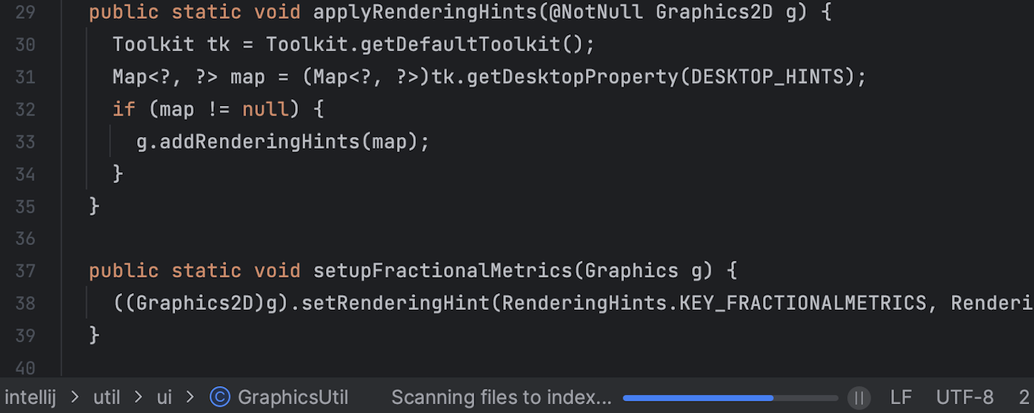 プロジェクトを開いたときに IDE 機能を提供する