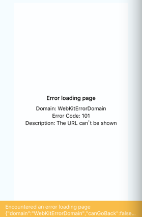 WebView  出现Error loading page Domain: undefined