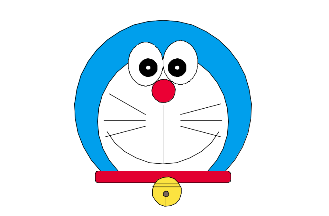 python怎么画圆圈用python画个哆啦a梦