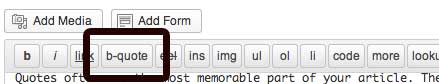 Add Blockquote in WordPress