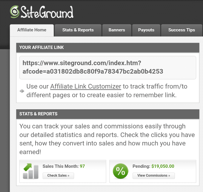 SiteGround-联盟 - 销售