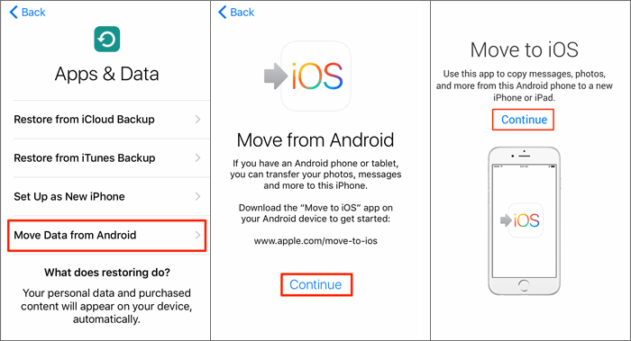 使用 move to ios 将文件从 Android 共享到 iPhone