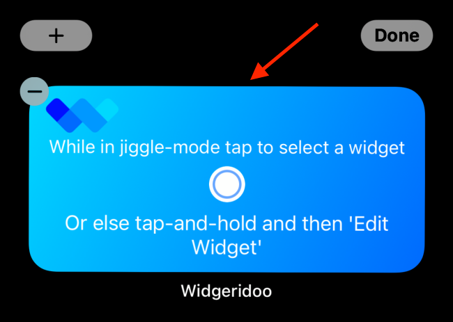 Tap The Widgeridoo Widget After Adding It