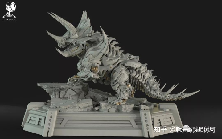 恐龙机器人钢索恐龙形态机器恐龙铁渣20p1s的钢索终于有伴了