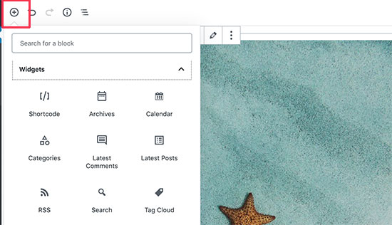 Adding widgets in WordPress posts and pages