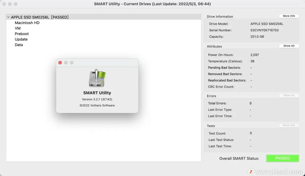 优质硬盘检测工具SMART Utility，保障您的Mac数据安全