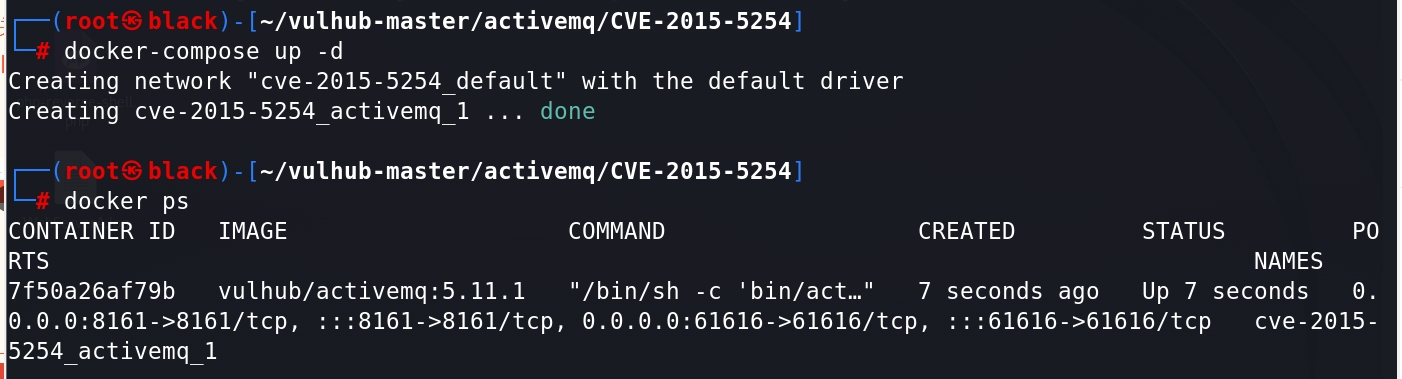 Apache-ActiveMQ <span style='color:red;'>反</span><span style='color:red;'>序列</span><span style='color:red;'>化</span><span style='color:red;'>漏洞</span>(<span style='color:red;'>CVE</span>-<span style='color:red;'>2015</span>-5254)<span style='color:red;'>复</span><span style='color:red;'>现</span>