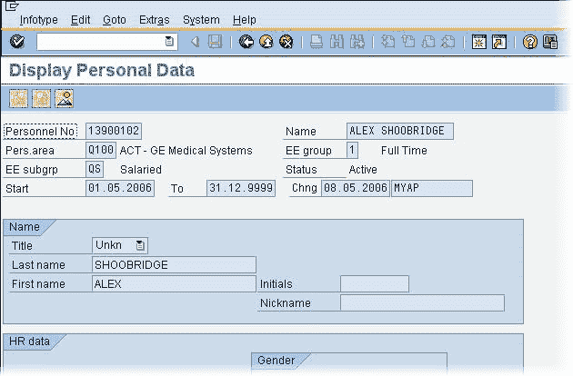 SAP Infotype: Create, Change, Copy, Delete, Overview using PA30, PA20