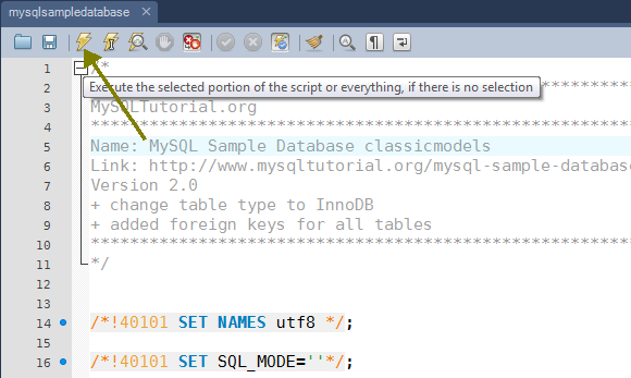 Execute SQL script