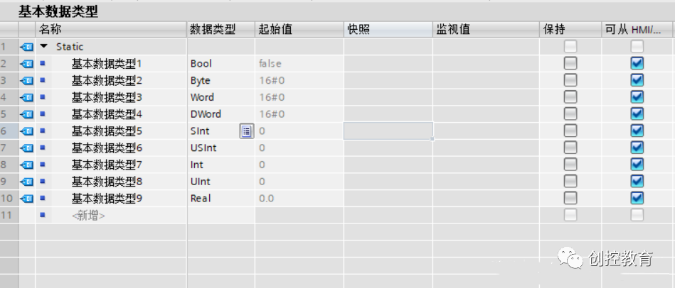 PLC基本数据类型介绍