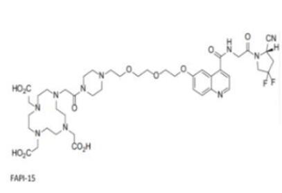 FAPI15 探针，作为代谢剂进行PETCT检测，反应机理说明