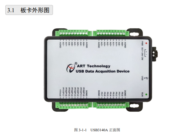 电流采集卡USB3140A，8路模拟量电流±20mA数据采集卡，16bit分辨率，采样率高达250 kS/s；8路静态数字I/O，8路可编程I/O；以及2路多功能计数器。_过程控制