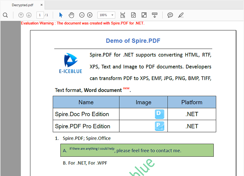 PDF控件Spire.PDF for .NET【安全】演示：从加密的 PDF 文档中删除密码