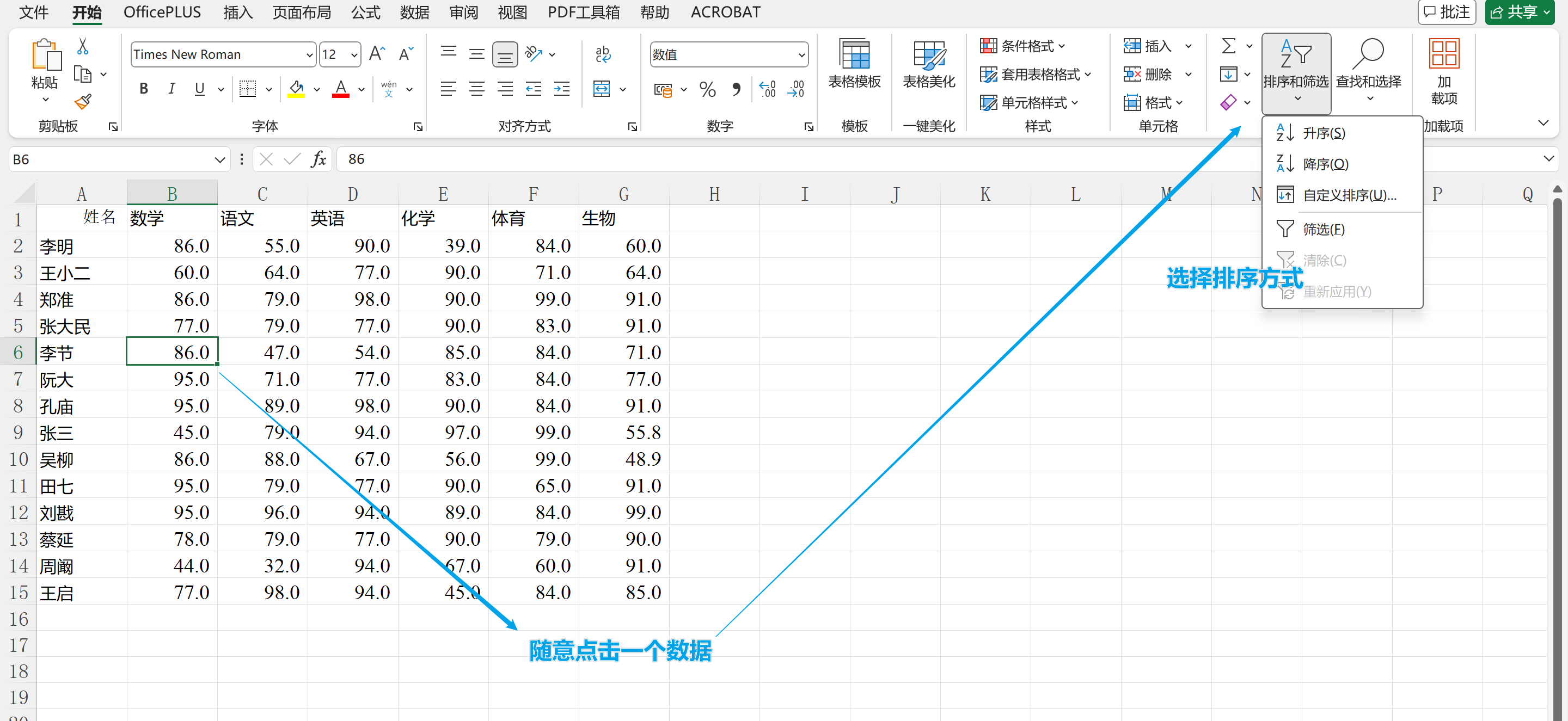 Lumos学习王佩丰Excel第四讲：排序与选择