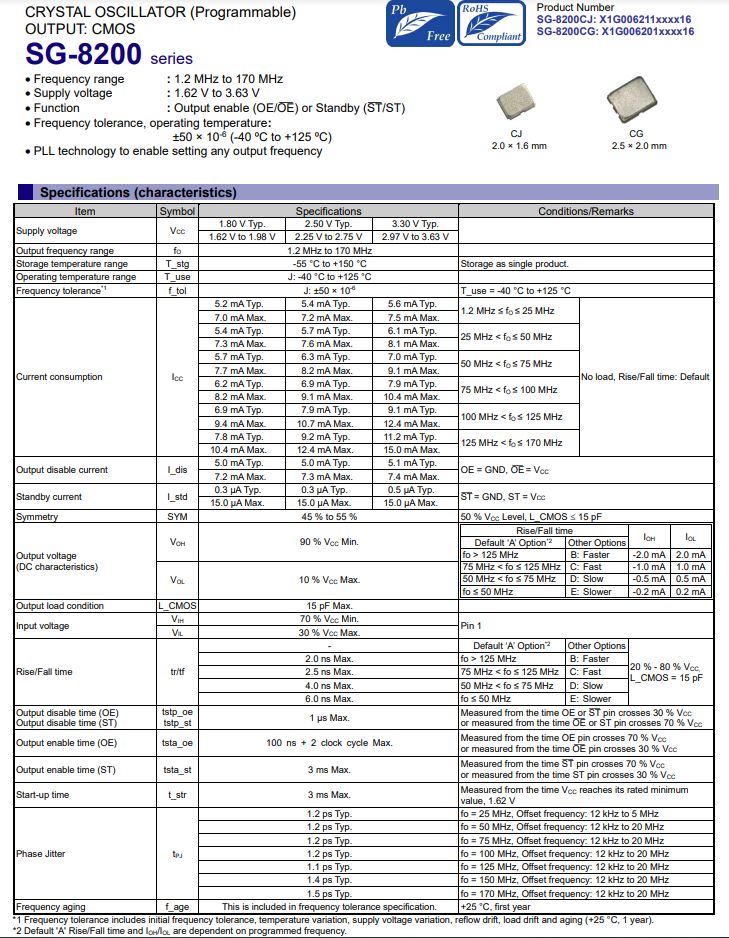 爱普生SG-8200CJ可编程晶振在通信设备中的应用