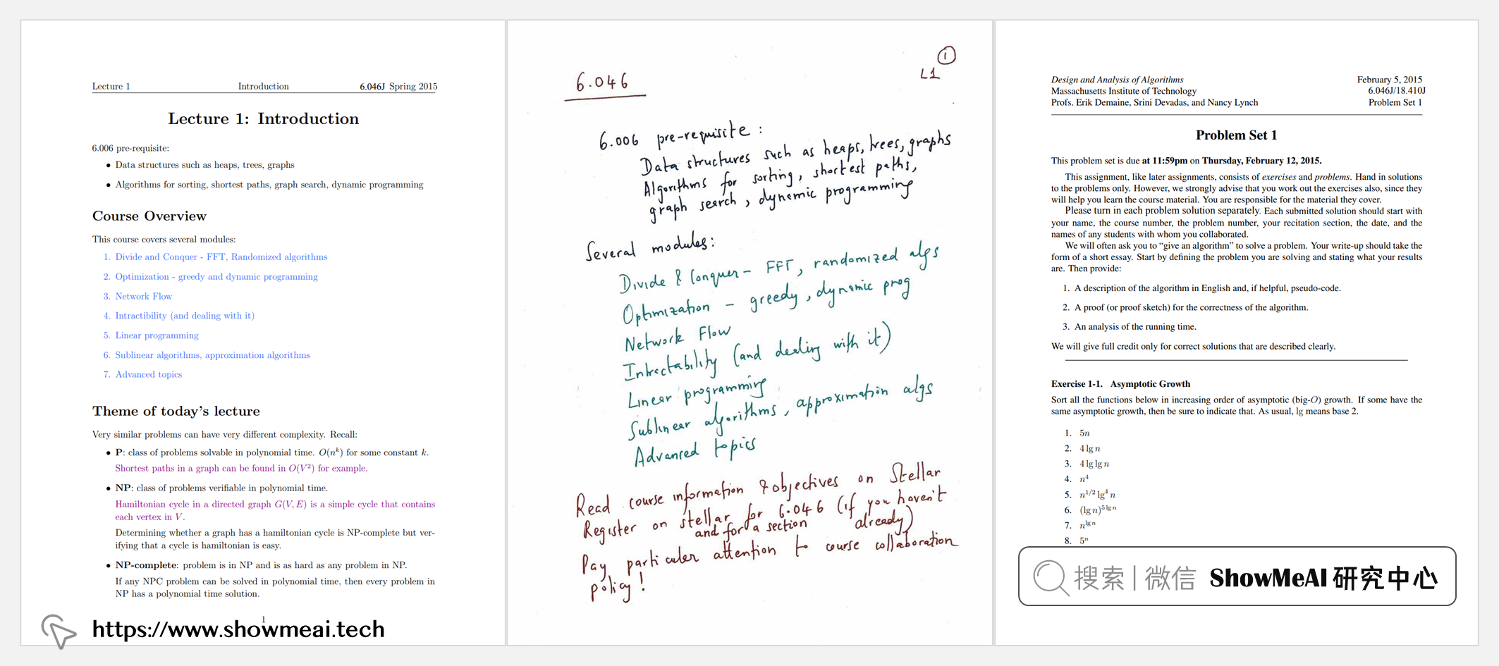 6.046J; Design and Analysis of Algorithms; 数据结构与算法设计