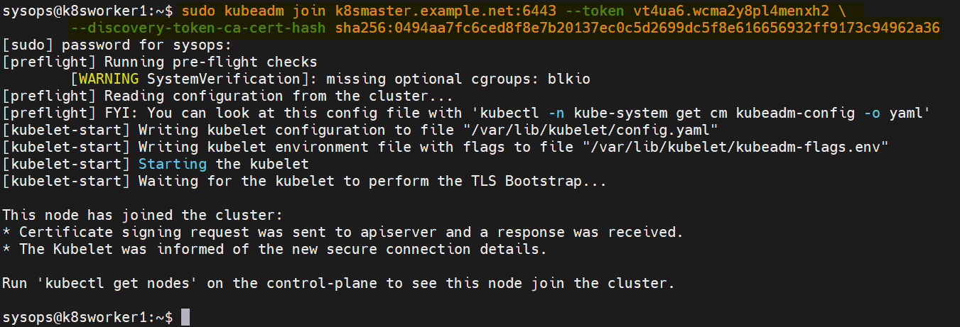 Woker1-Join-kubernetes-Cluster