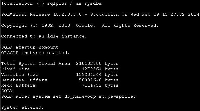 Oracle数据库如何修改db_name和dbid
