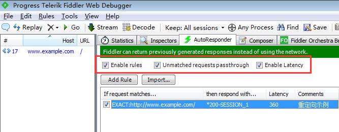 <span style='color:red;'>Fiddler</span><span style='color:red;'>中</span> <span style='color:red;'>AutoResponder</span> <span style='color:red;'>使用</span>