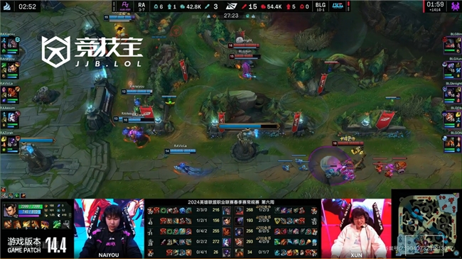 【竞技宝】LOL：knight阿狸伤害爆炸 BLG2-0轻取RA