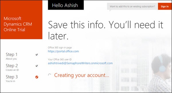 Mscrm在线注册步骤5