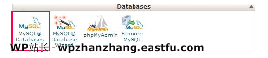 cPanel 中的 MySQL 数据库图标