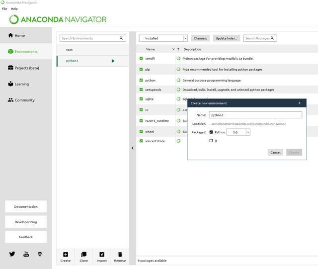 list conda environments