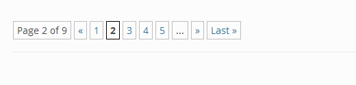 Default view of wp-pagenavi's numeric pagination