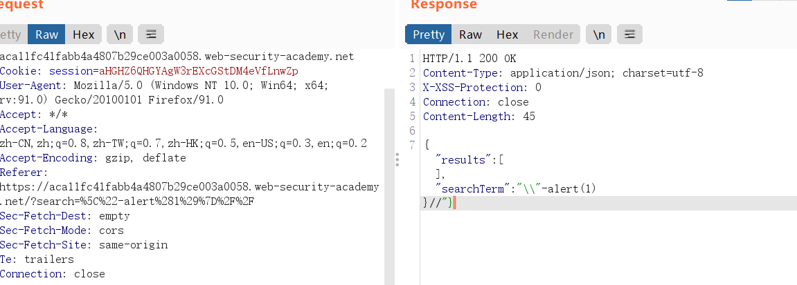 Lab: Reflected DOM XSS：反射型DOM XSS