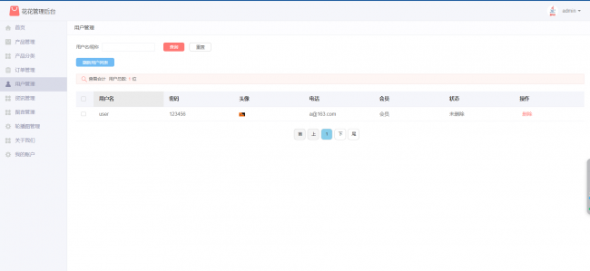 基于SSM+JSP实现的网上花店系统