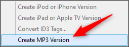 Create MP3 version