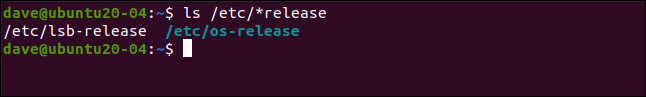 ls /etc/*release in a terminal window.