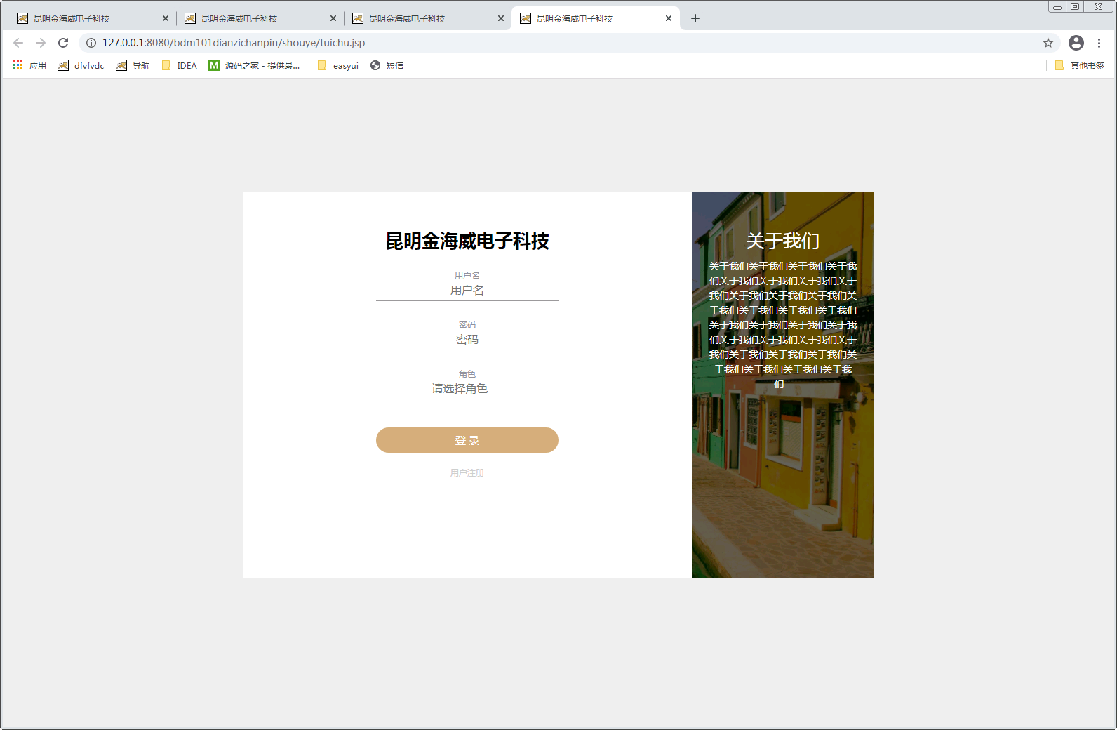 昆明金海威电子科技有限公司门户网站设计与实现