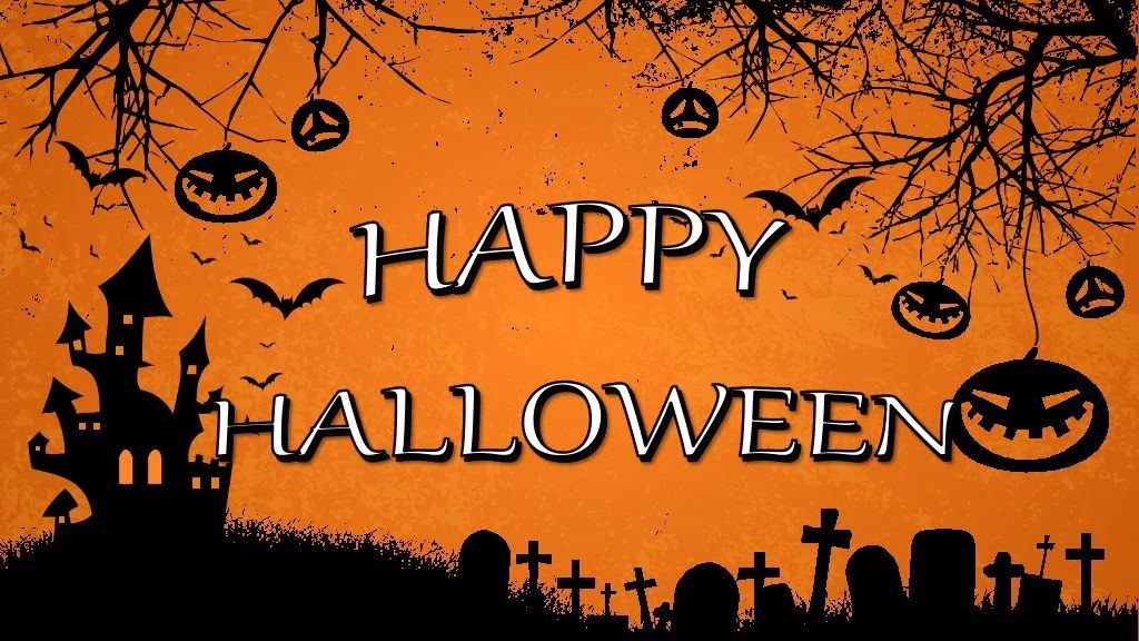 古堡蝙蝠南瓜灯怪诞万圣节ppt模板来了暗黑哥特风来袭