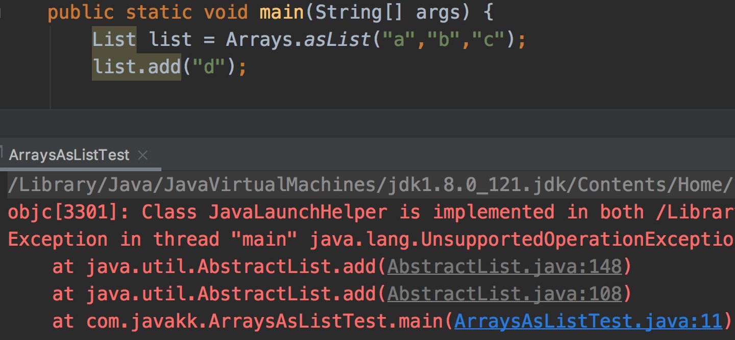 java 是否含有日文_Java踩坑记系列之Arrays.asList