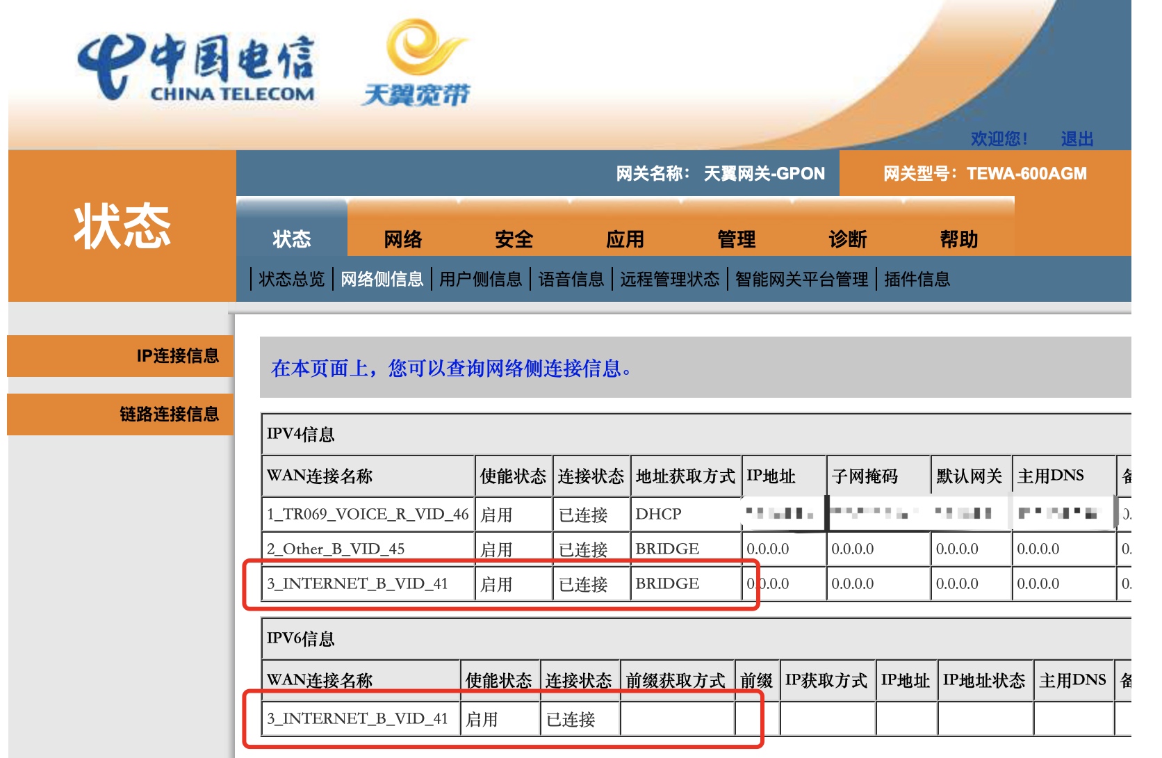 IPv4 和 IPv6 已经开启成功