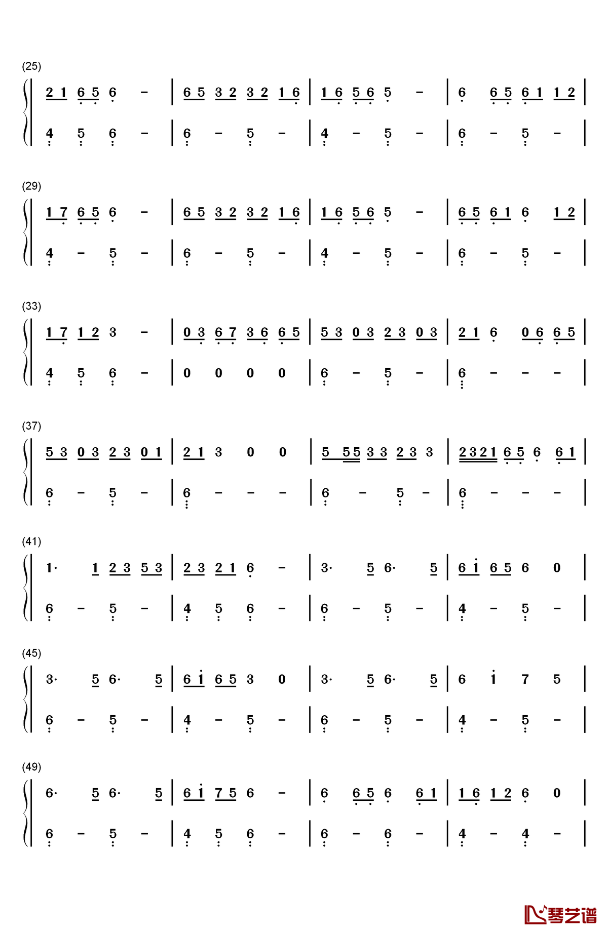 桃源恋歌钢琴简谱-数字双手-miume99maria99217