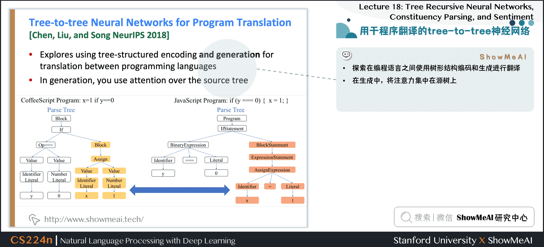 用于程序翻译的tree-to-tree神经网络