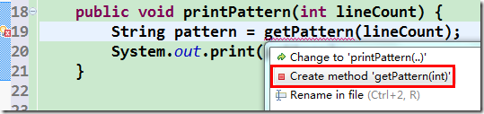 eclipse create method